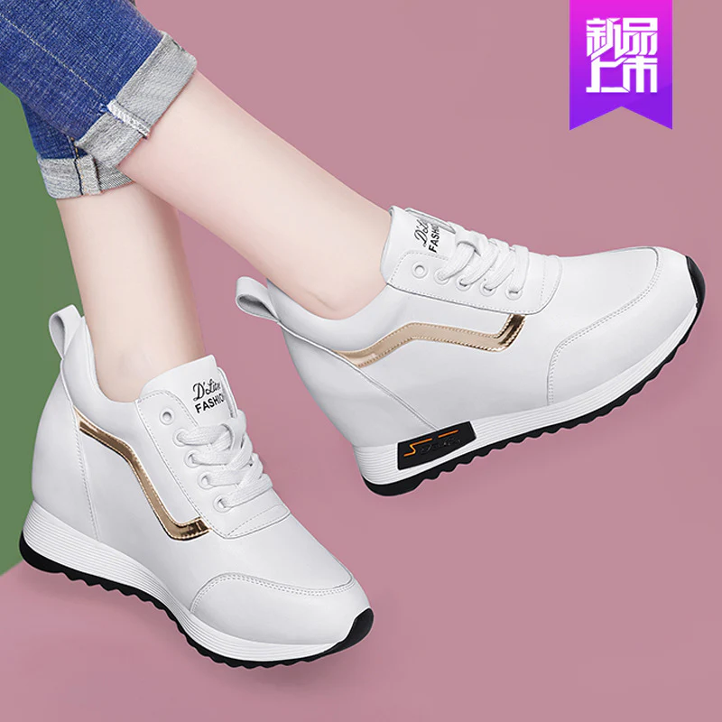 Damen Modische Sneakers mit hoher Plateausohle Heidi Mode