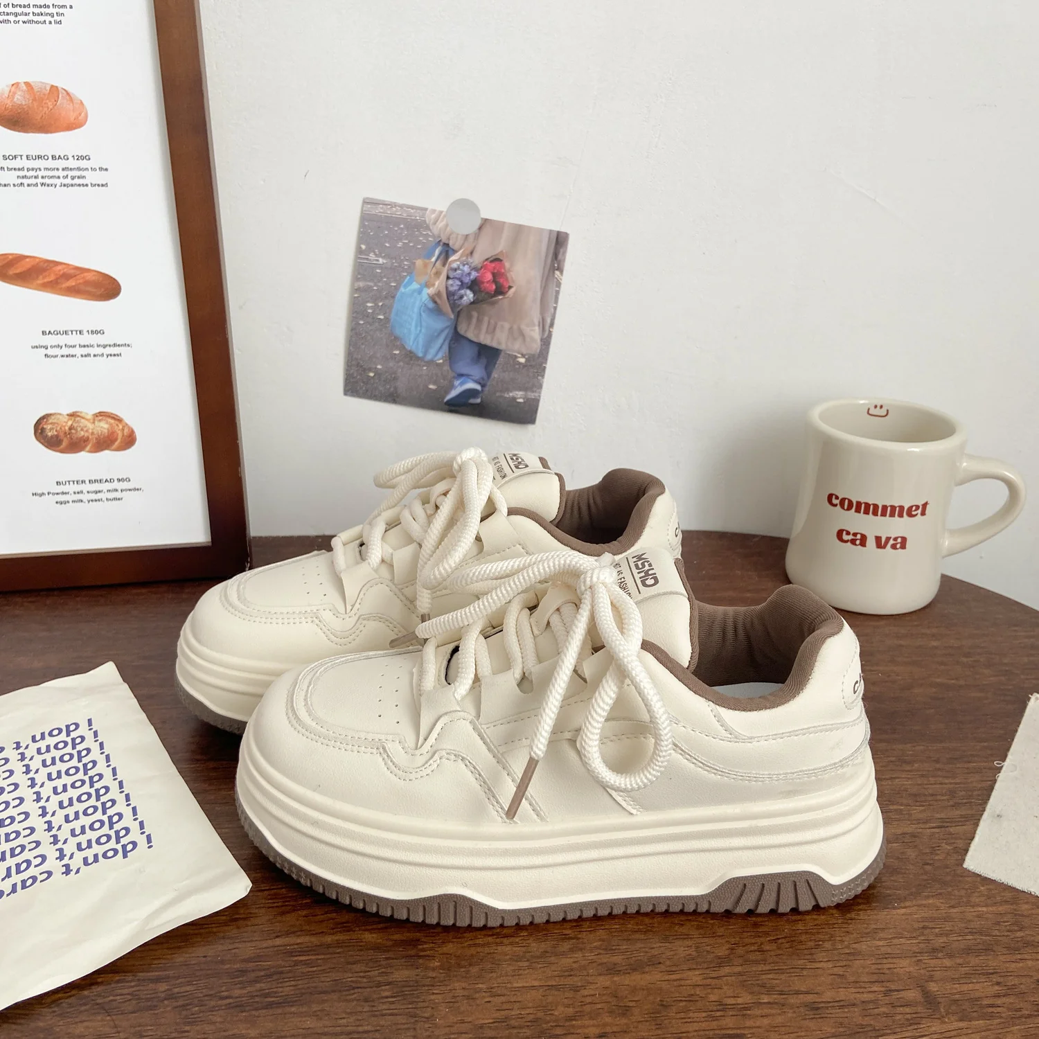 Damen Modische Sneakers mit innovativer dicker Sohle und atmungsaktivem Obermaterial Heidi Mode