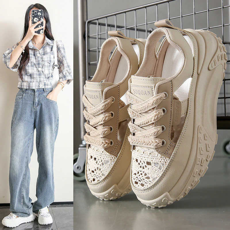 Damen modische Sneakers mit luftigen Einsätzen und komfortabler Dämpfung Heidi Mode