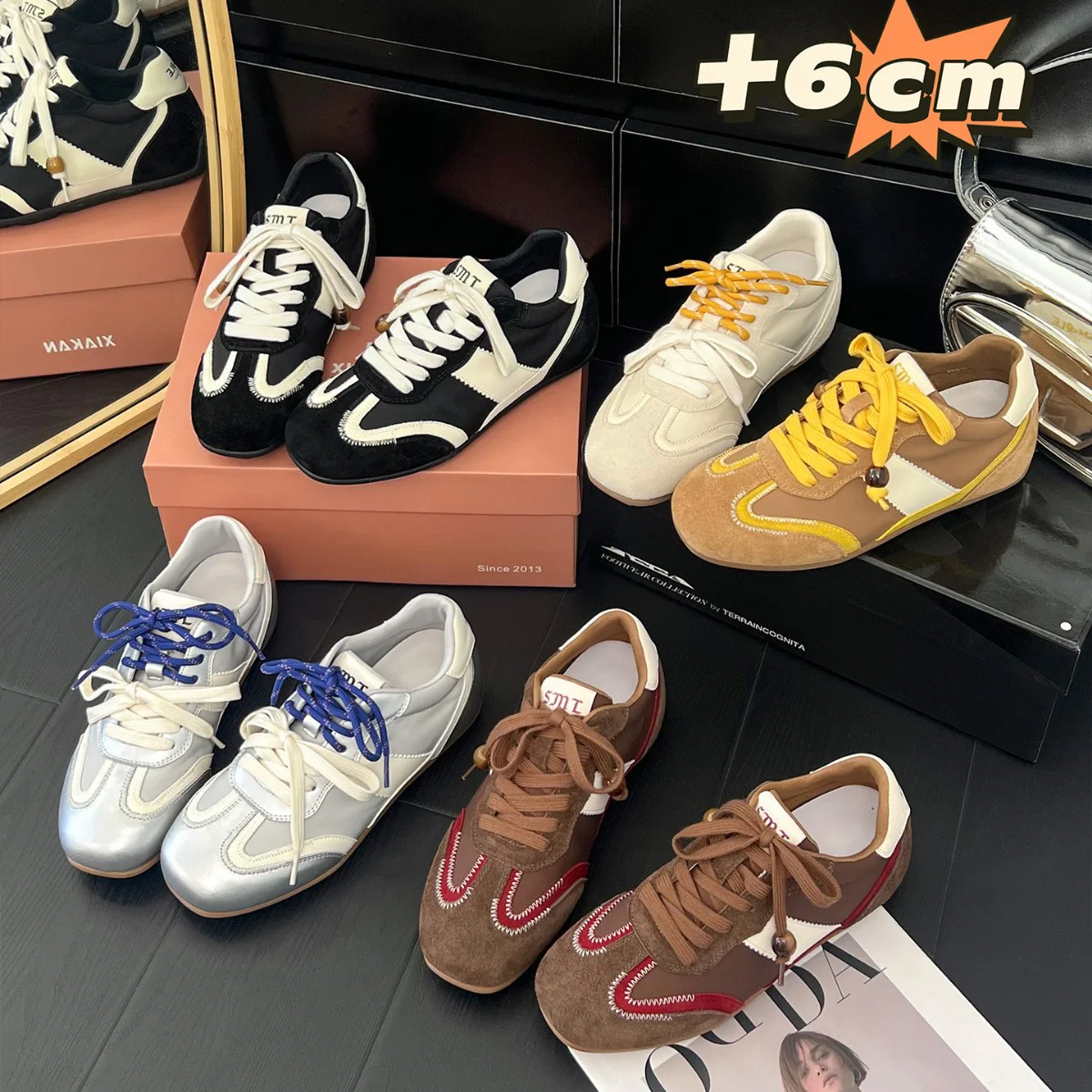 Damen modische Sneakers mit samtweichem Obermaterial und einzigartigem Design Heidi Mode