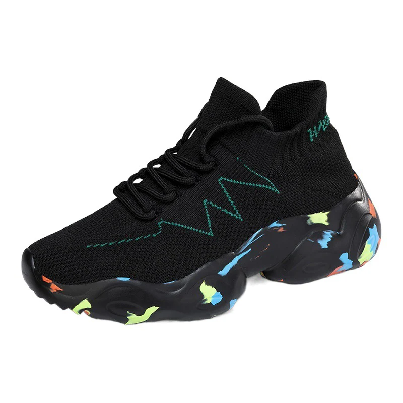 Damen Modische Strick-Sneakers mit flexibler Laufsohle Heidi Mode