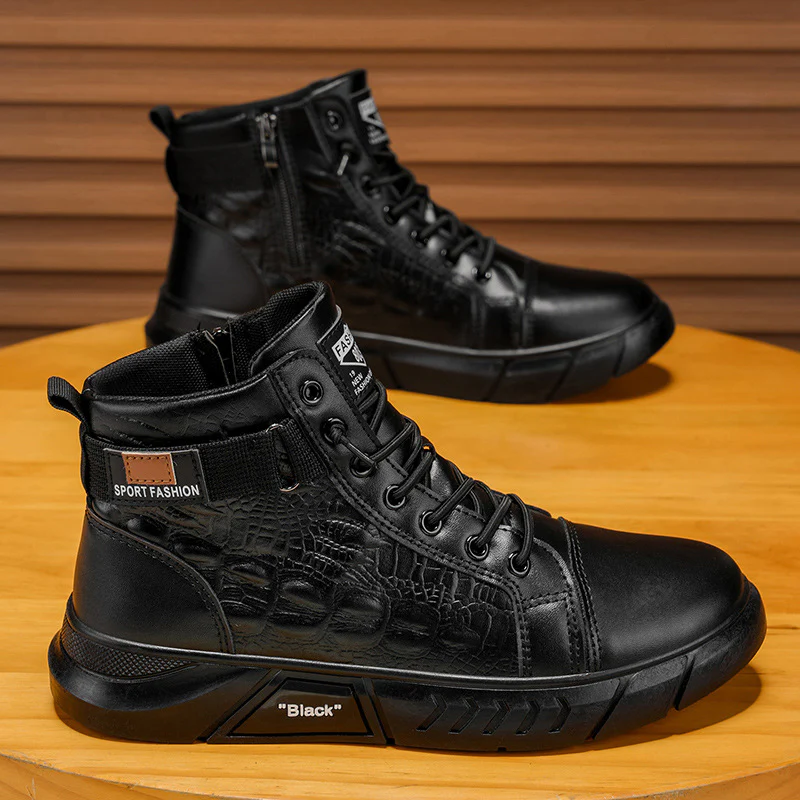 Damen Modische Winterstiefel mit robustem Zipper und strukturiertem Obermaterial Heidi Mode - Image 3