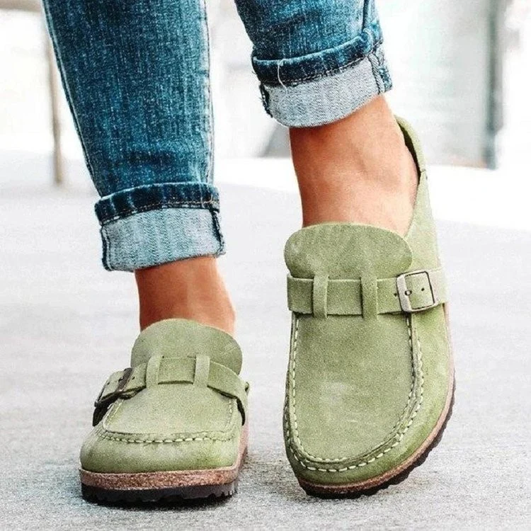 Damen Mokassin Clogs mit modischem Riemen und komfortabler Sohle Heidi Mode - Image 4