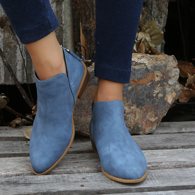 Damen Mokassin-Stiefeletten mit tierischem Muster und komfortablem Riemendesign Heidi Mode - Image 5