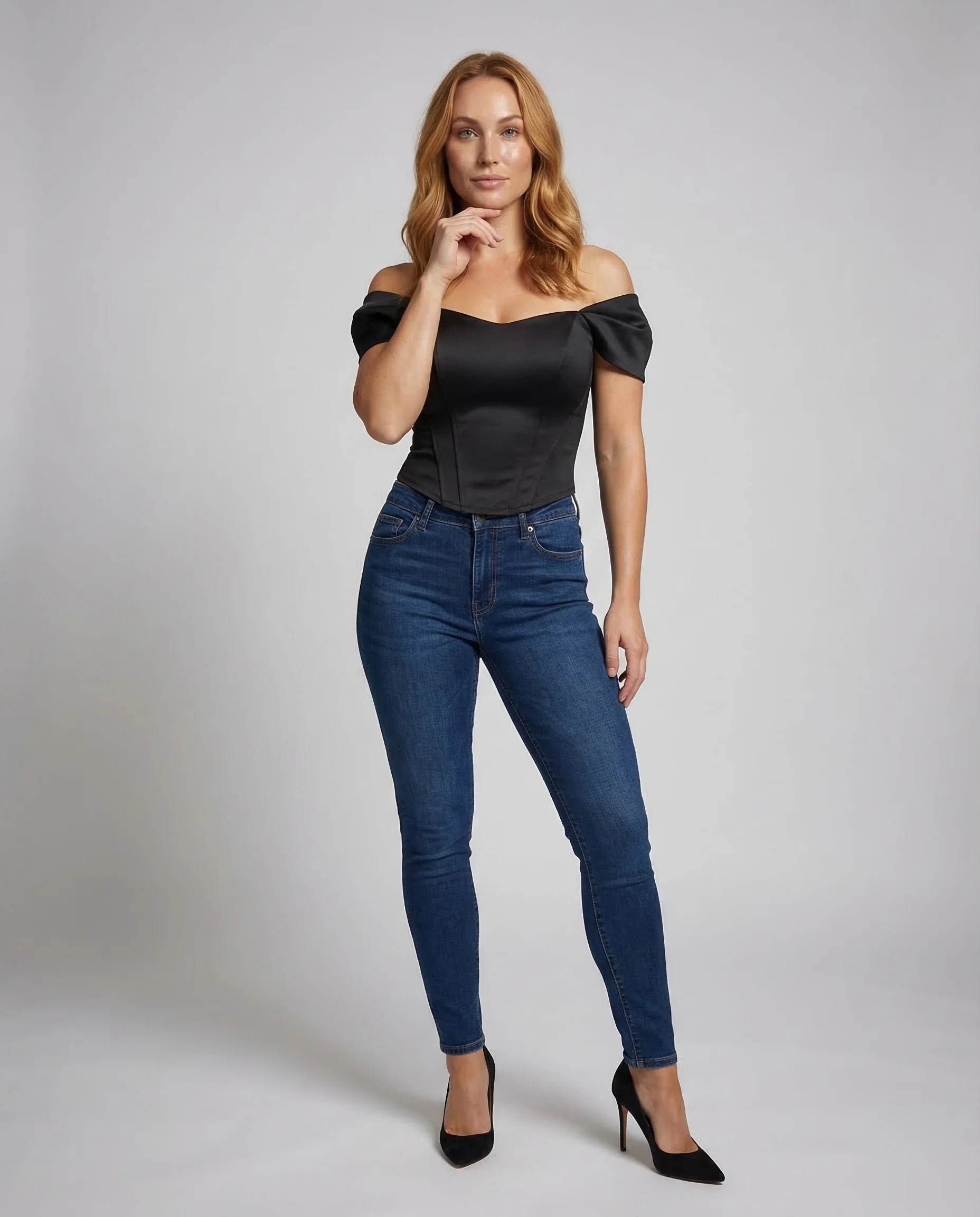 Damen Mieder Top Off Shoulder