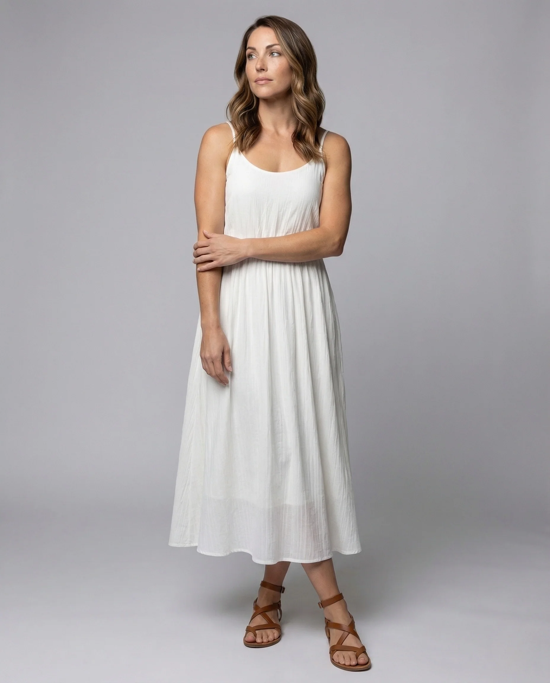Damen Midikleid in Knitteroptik