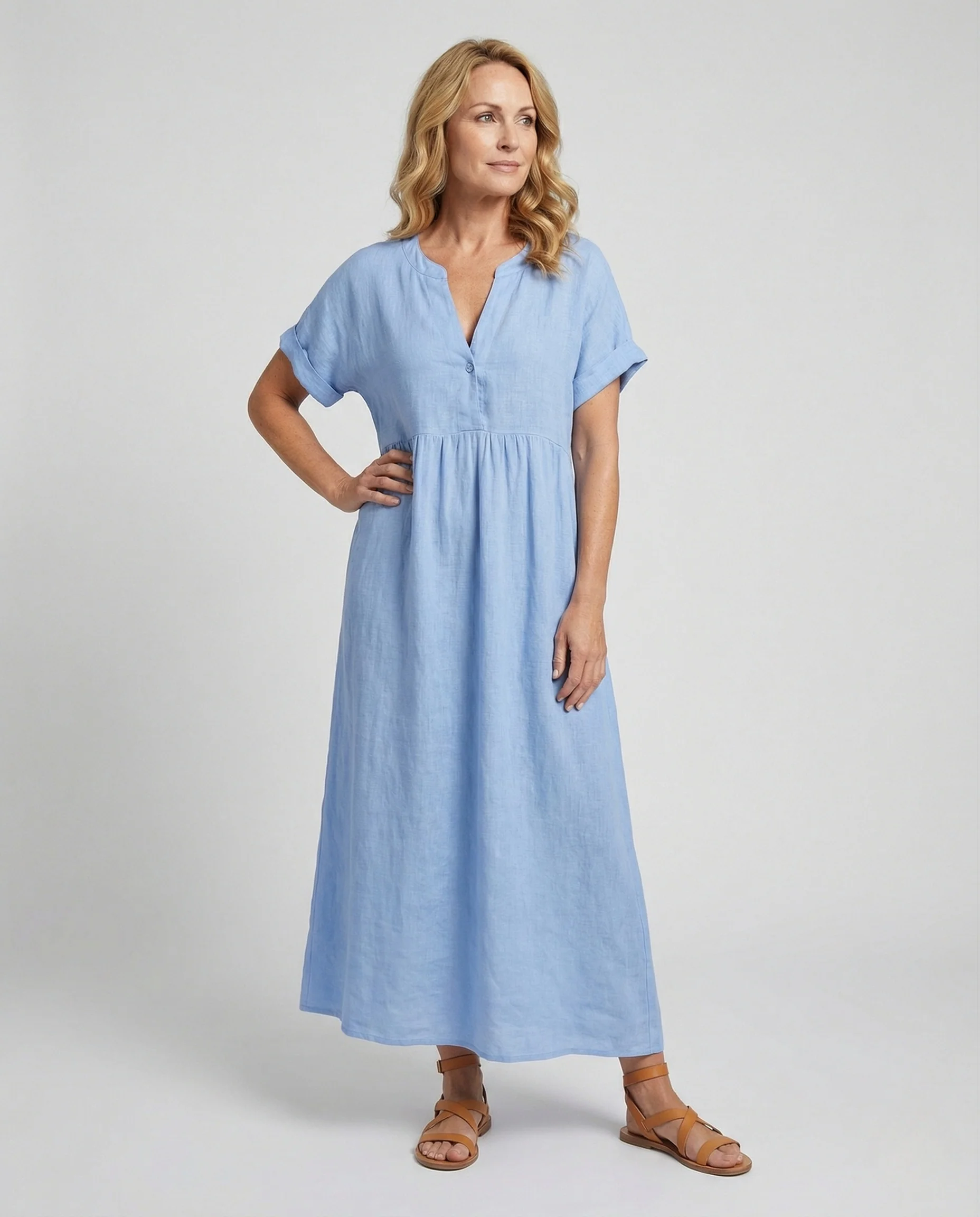 Bluse Damen Kurzarm Kentkragen