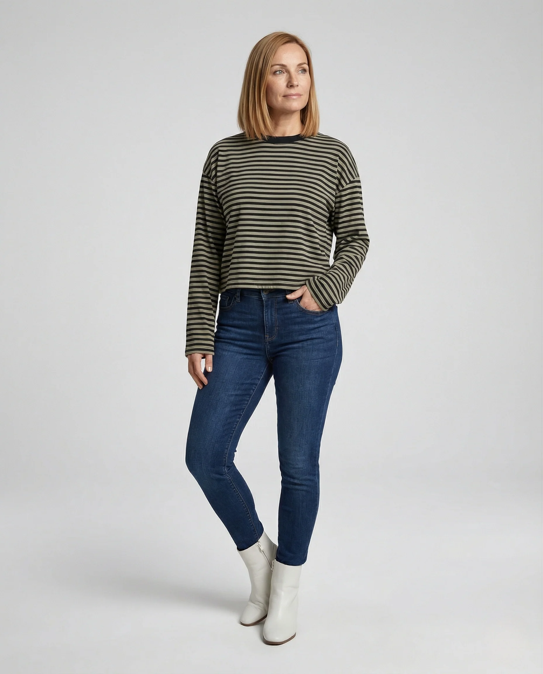 Freizeitkleidung Damen Oversize Langarmshirt