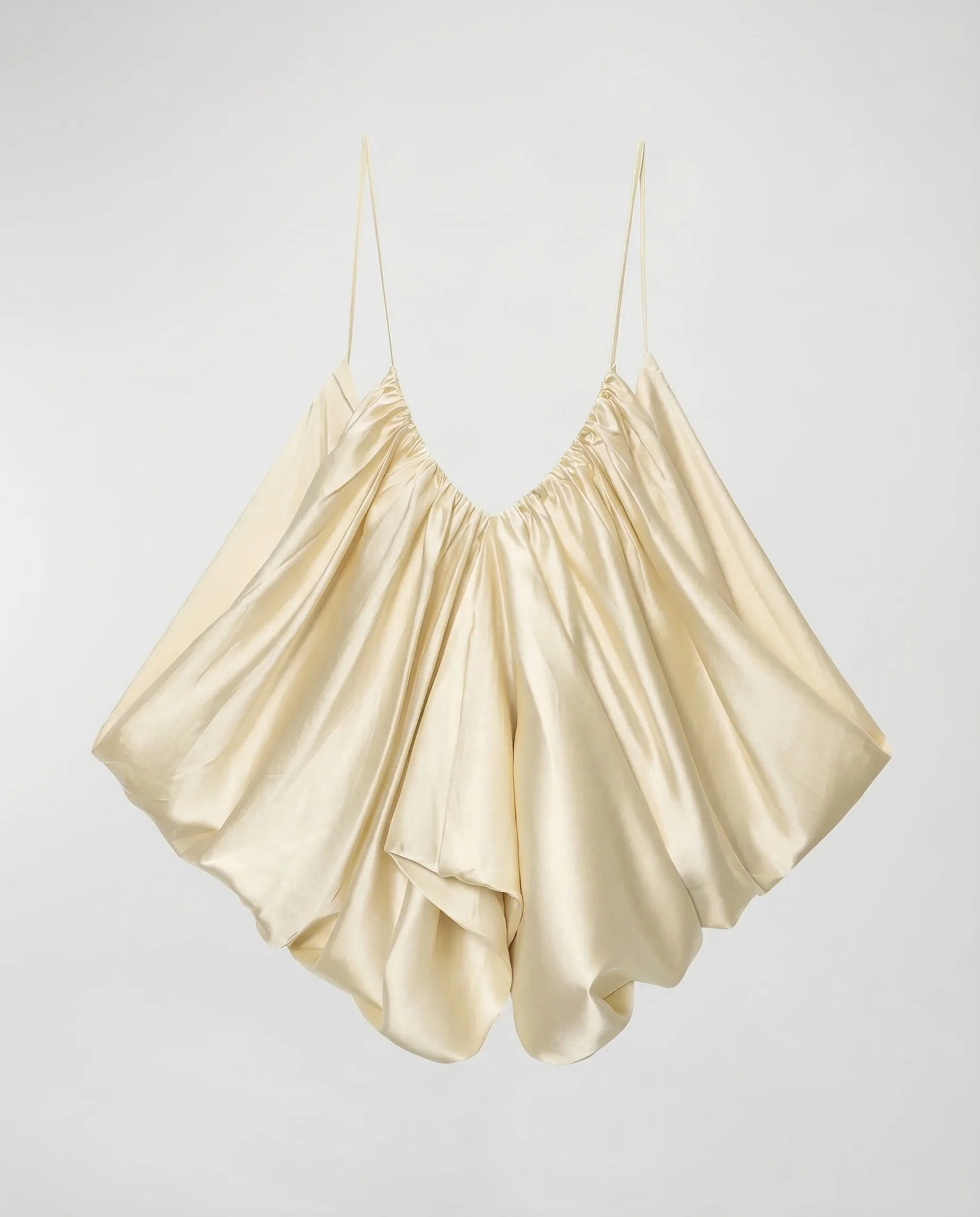 Damen Satin Camisole Raffung - Image 4