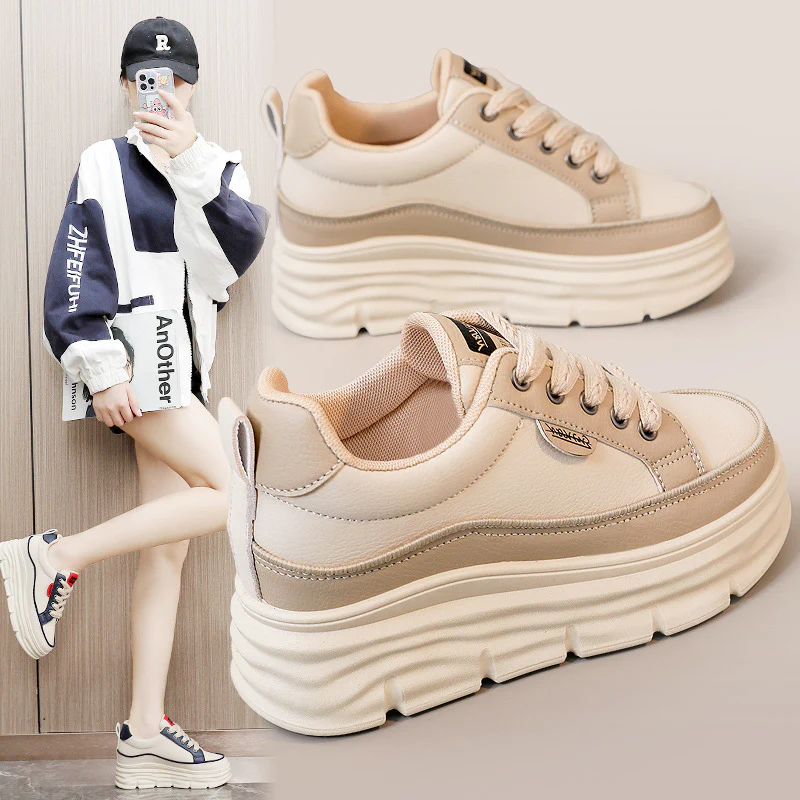 Damen Plateau-Sneaker mit innovativem Dämpfungssystem und modischer Laufsohle Heidi Mode