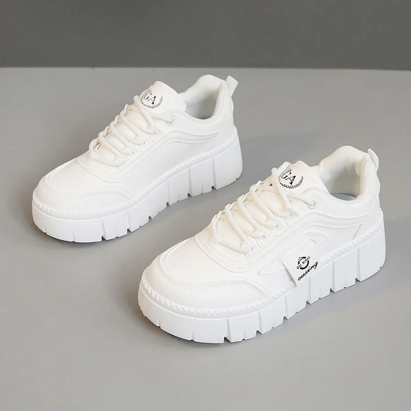 Damen Plateau Sneakers mit geschäumter Laufsohle und modernem Design Heidi Mode - Image 5