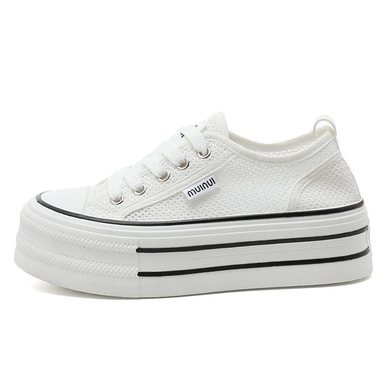 Damen Plattform Sneakers aus atmungsaktivem Mesh mit modischem Design Heidi Mode - Image 6
