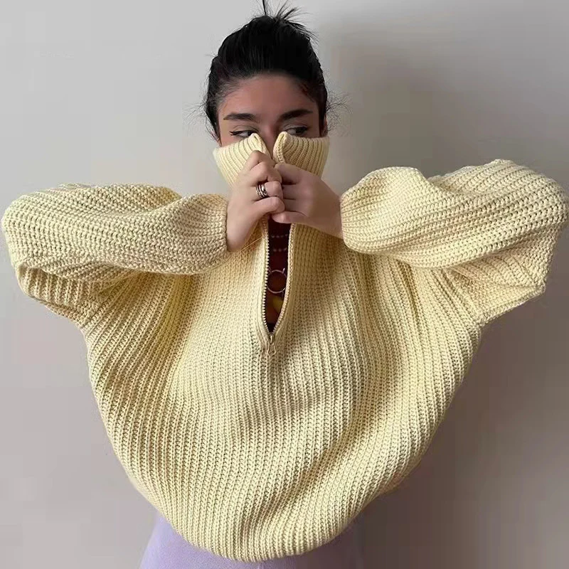 Damen schicker Pullover im lässigen Strickstil Heidi-Mode