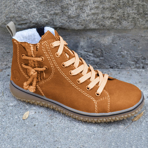 Damen Schnürstiefeletten mit gemütlichem Futter und robustem Sohlenprofil Heidi Mode