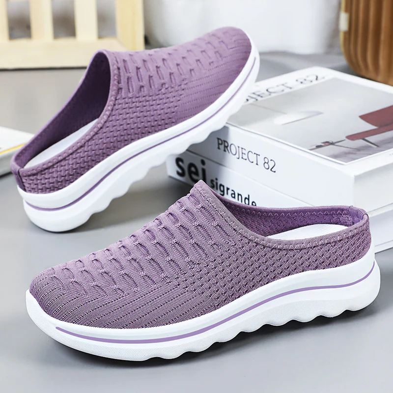 Damen slip-on Freizeitschuhe mit atmungsaktivem Strick-Obermaterial Heidi Mode