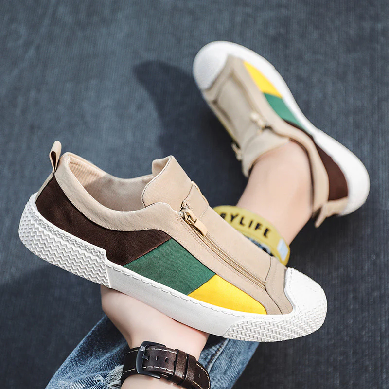 Damen Slip-On Sneaker mit hochwertiger Reißverschluss-Technologie Heidi Mode
