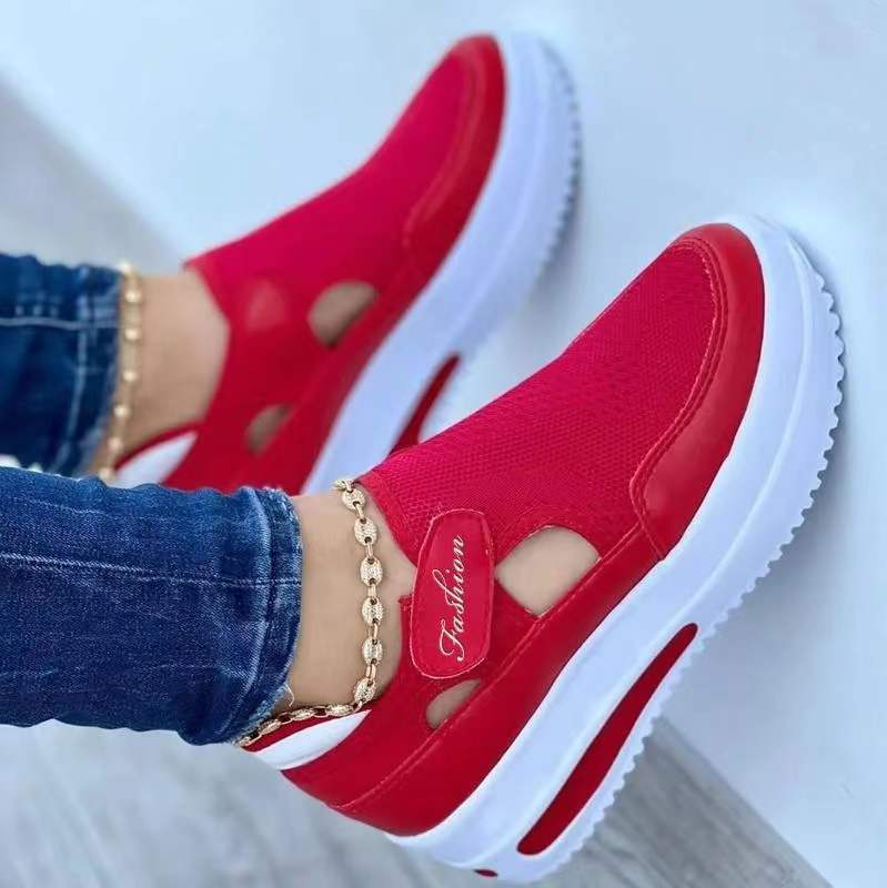 Damen Slip-On Sneakers mit atmungsaktiver Mesh-Oberfläche und rutschfester Sohle Heidi Mode - Image 4