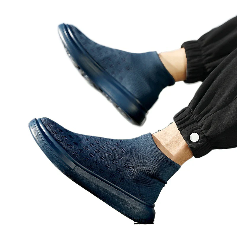 Damen Sneaker mit elastischem Strickobermaterial und rutschfester Sohle Heidi Mode