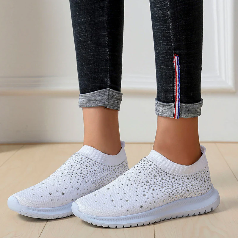 Damen Sneaker mit funkelnden Strassdetails Heidi Mode