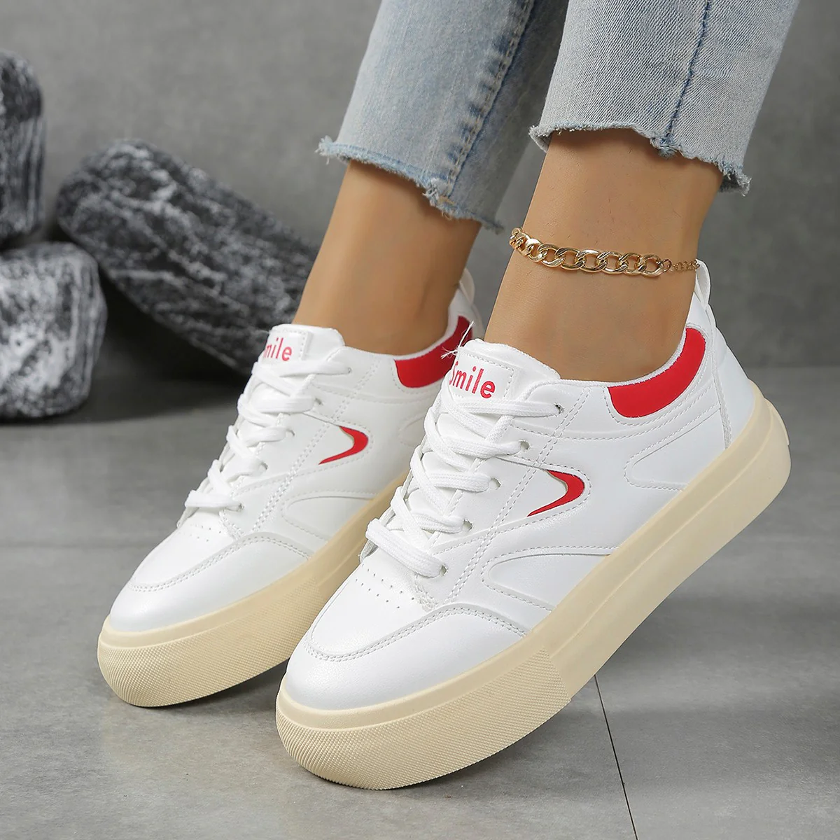 Damen Sneakers im urbanen Sportdesign mit bequemem Innenfutter Heidi Mode