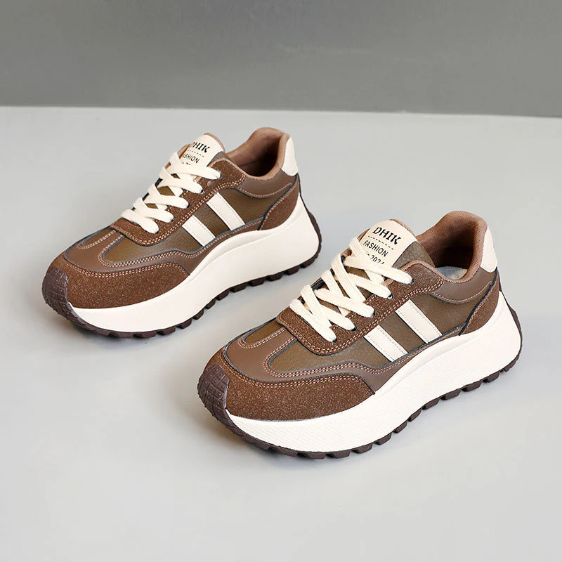 Damen Sneakers mit hohem Plateau und atmungsaktivem Obermaterial Heidi Mode - Image 6