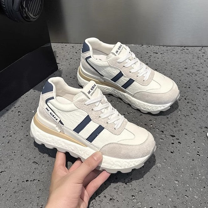 Damen Sportliche Chunky Sneakers mit hochwertigem Obermaterial und dämpfender Sohle Heidi Mode