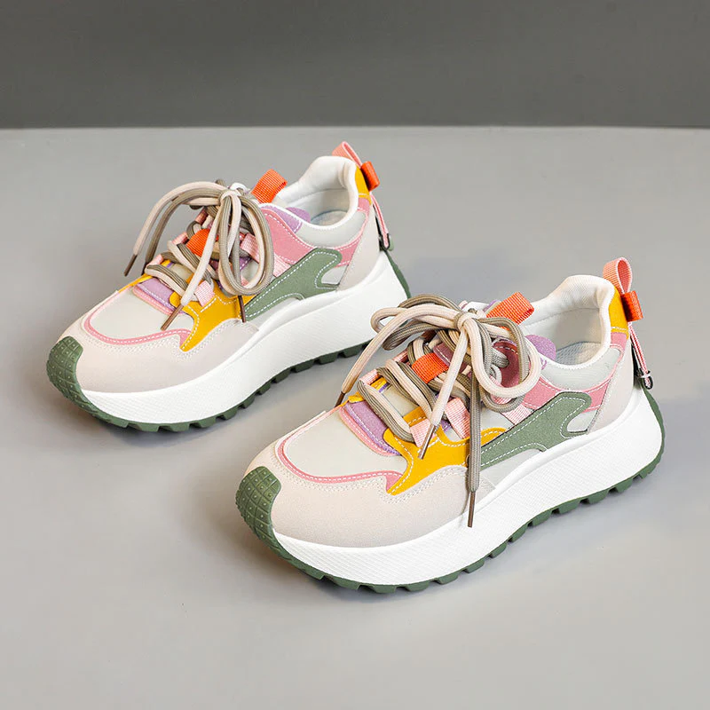 Damen Sportliche Chunky Sneakers mit verspieltem Farbdesign Heidi Mode - Image 7