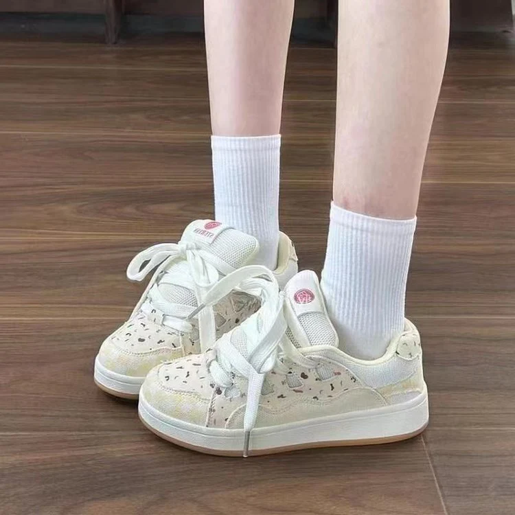 Damen Sportliche Freizeitsneaker mit floralem Motiv und atmungsaktivem Obermaterial Heidi Mode - Image 2