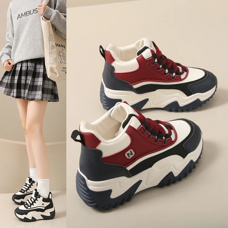 Damen Sportliche High-Top Sneakers mit robustem Profil und dynamischem Design Heidi Mode