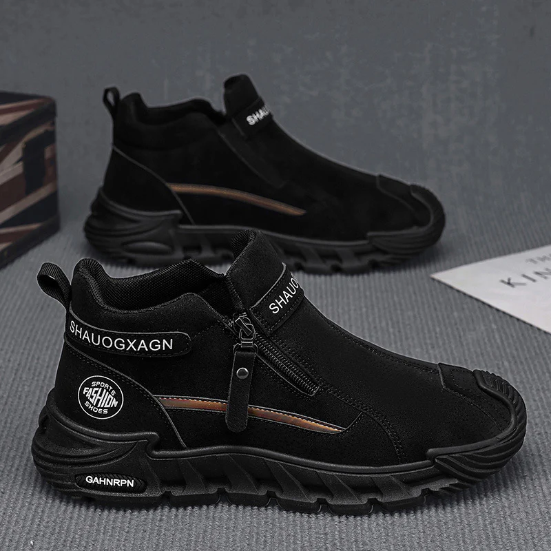 Damen Sportliche Mid-Cut Sneakers mit praktischem Reißverschluss und rutschfester Sohle Heidi Mode - Image 2