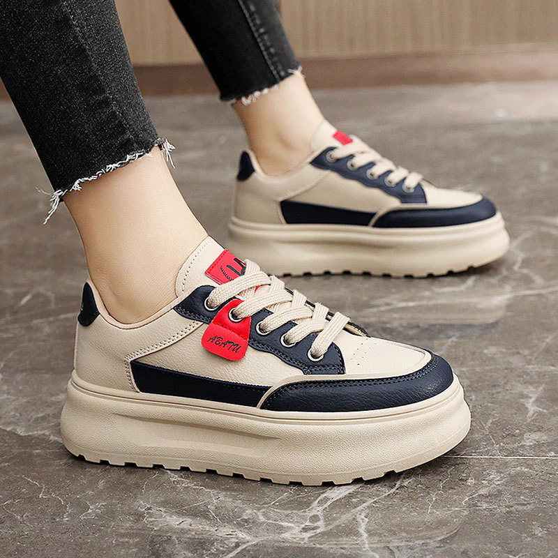 Damen Sportliche Plateau-Sneaker mit modischem Design und dämpfender Sohle Heidi Mode - Image 2