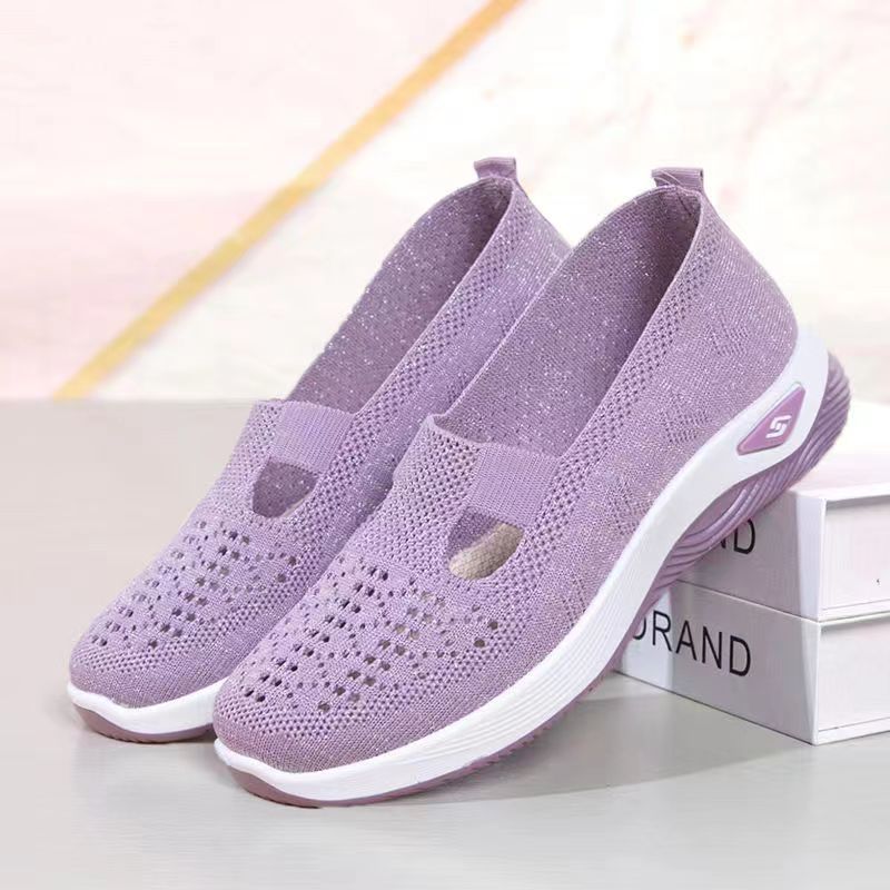 Damen Sportliche Slip-On Sneakers mit atmungsaktivem Strickmaterial Heidi Mode - Image 7