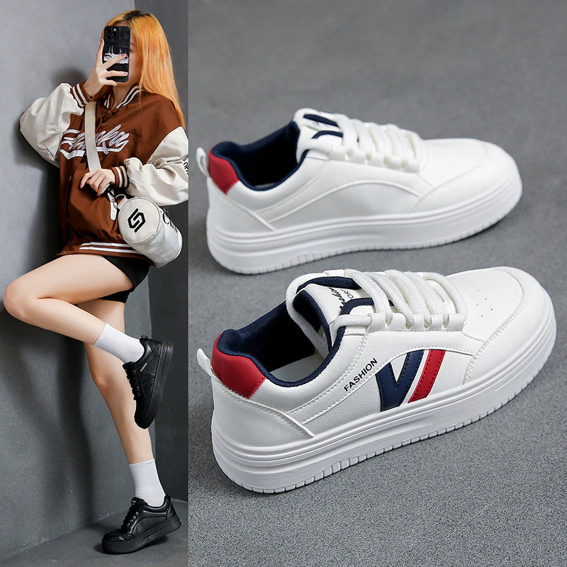 Damen Sportliche Sneaker mit dämpfender Sohle und klassischem Design Heidi Mode