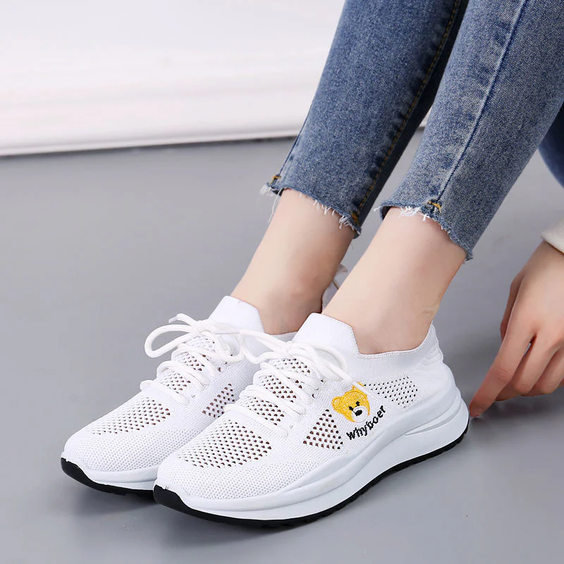Damen Sportliche Sneaker mit verspieltem Bärenmotiv und atmungsaktivem Obermaterial Heidi Mode - Image 4