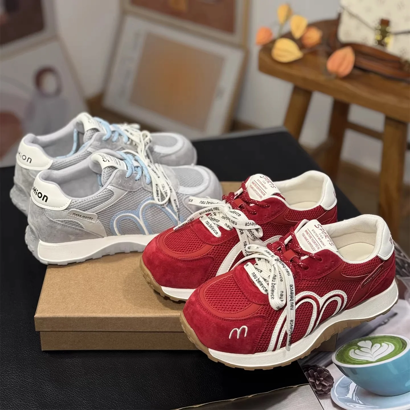 Damen Sportliche Sneakers mit atmungsaktiver Mesh-Oberfläche und bequemer Dämpfung Heidi Mode