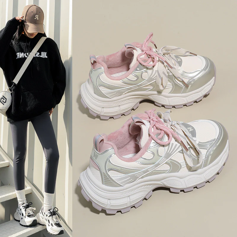 Damen Sportliche Sneakers mit dämpfendem Sohlenprofil und atmungsaktivem Mesh-Obermaterial Heidi Mode
