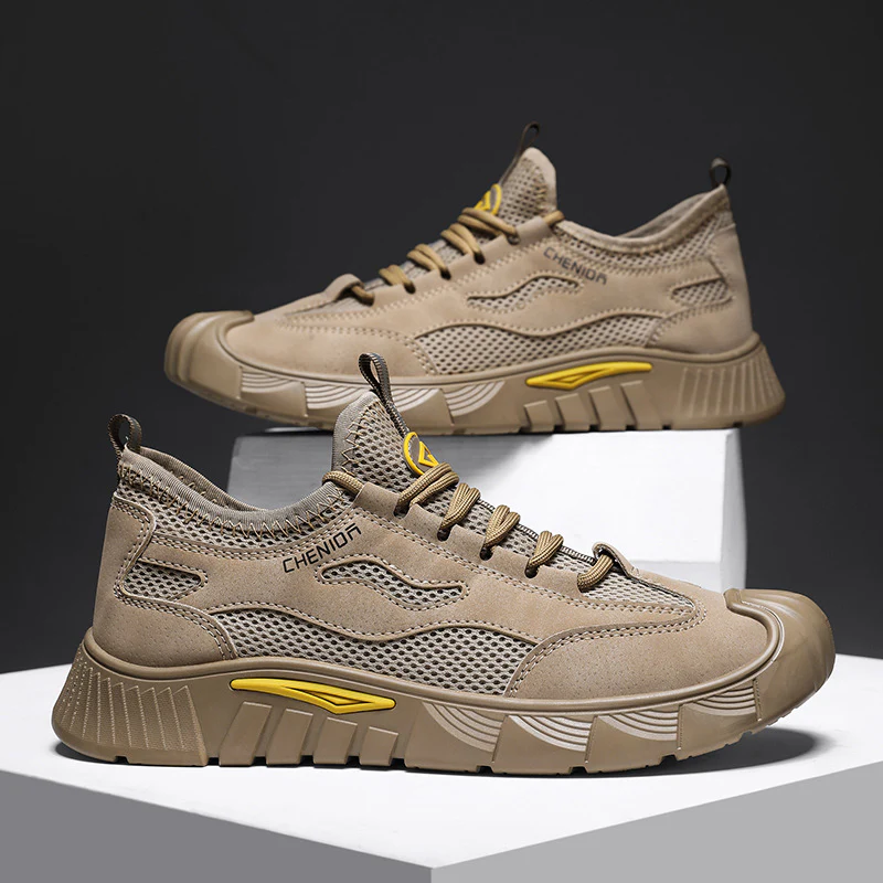 Damen Sportliche Sneakers mit luftiger Oberflächenstruktur und strapazierfähigem Sohlenprofil Heidi Mode