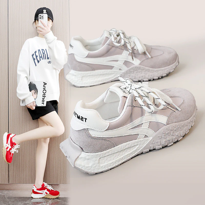 Damen Sportliche Sneakers mit modernem Design und dämpfendem Sohlenprofil Heidi Mode