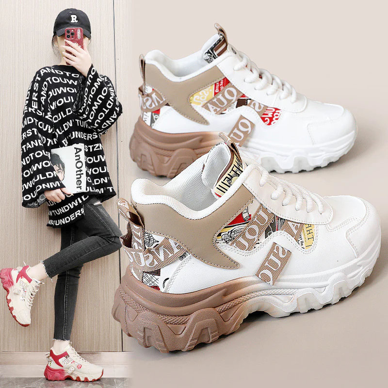 Damen Sportliche Sneakers mit modischem Design und rutschfester Sohle Heidi Mode