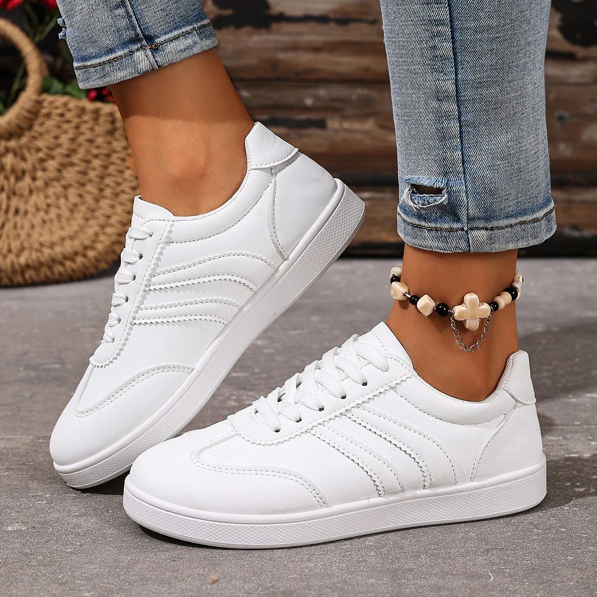 Damen Sportliche Sneakers mit modischen Designelementen Heidi Mode