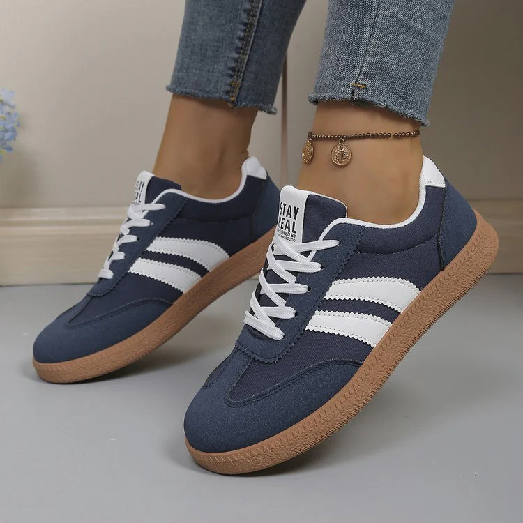 Damen Sportliche Sneakers mit strapazierfähigem Obermaterial und rutschfester Sohle Heidi Mode