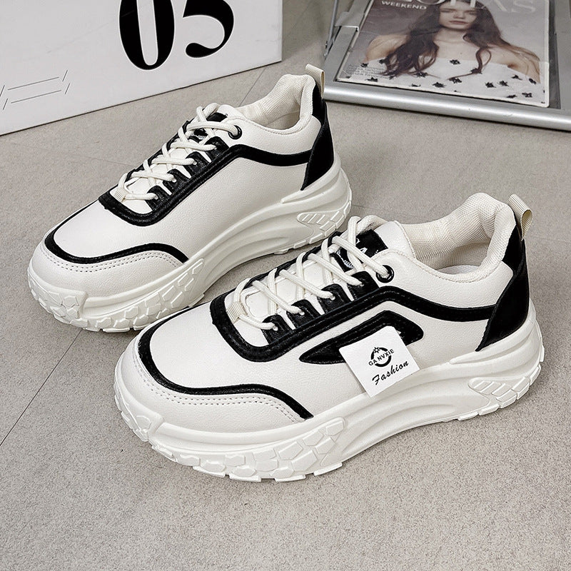 Damen Sportliche Trend Sneakers mit dickem Sohlenprofil und atmungsaktiver Oberfläche Heidi Mode