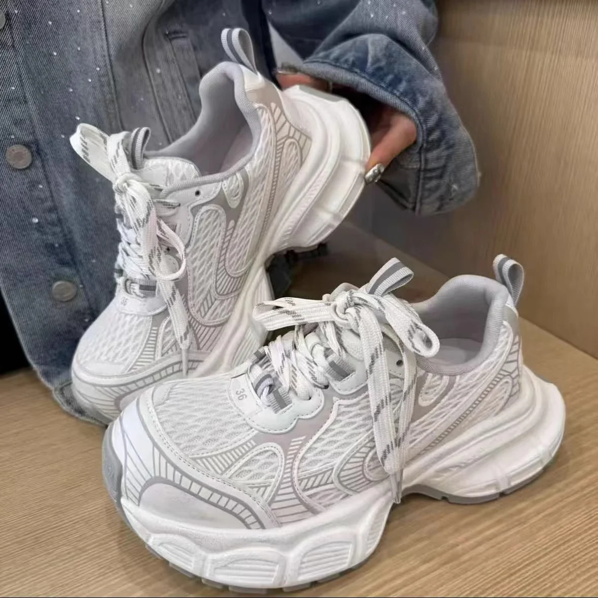 Damen Sportliche und atmungsaktive Sneakers Heidi Mode