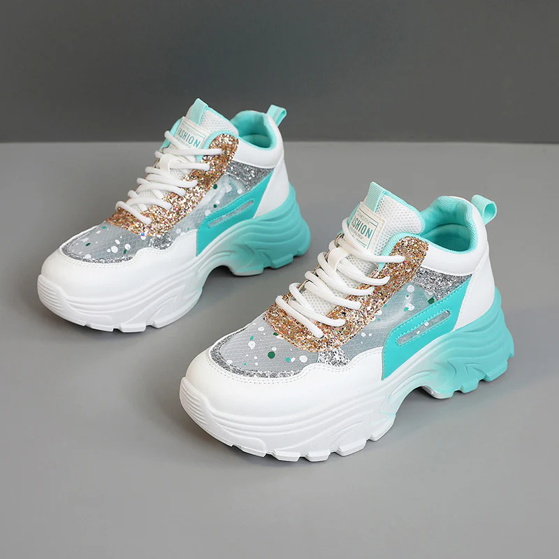 Damen Trendige Chunky Sneakers mit glitzernden Akzenten und ausgeprägtem Sohlenprofil Heidi Mode - Image 8