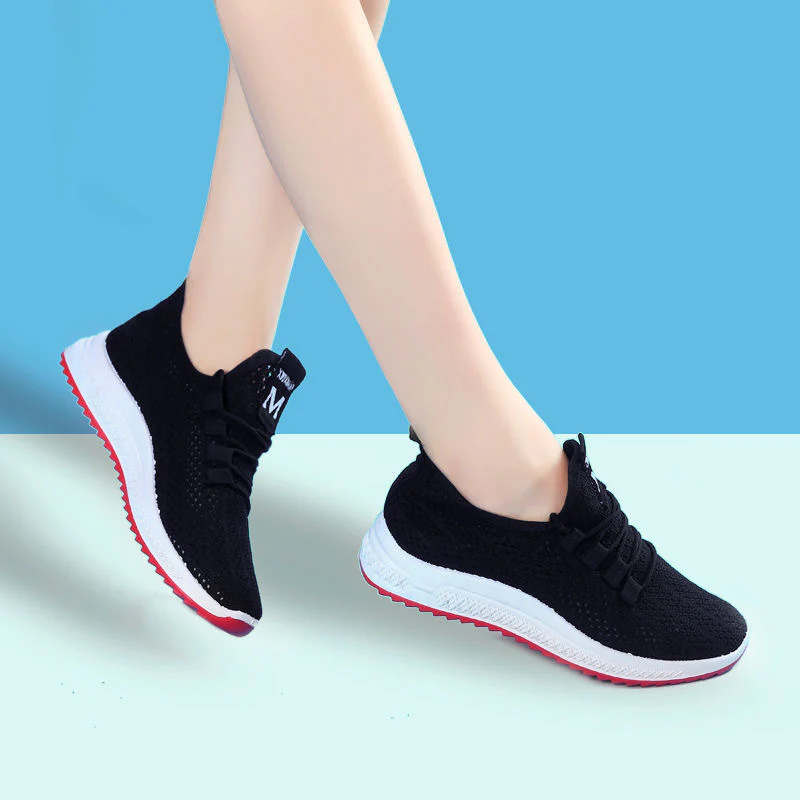 Damen trendige Sport Sneakers mit atmungsaktivem Strick-Obermaterial Heidi Mode - Image 2