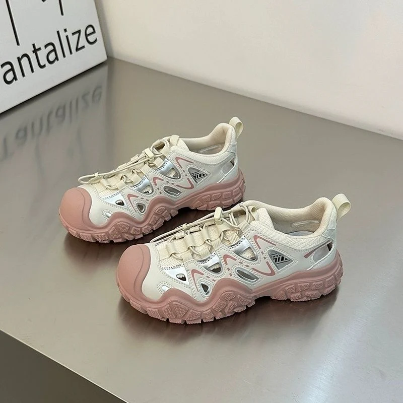 Damen trendige Sportsneaker mit atmungsaktiver Mesh-Oberfläche und stabiler Profilsohle Heidi Mode