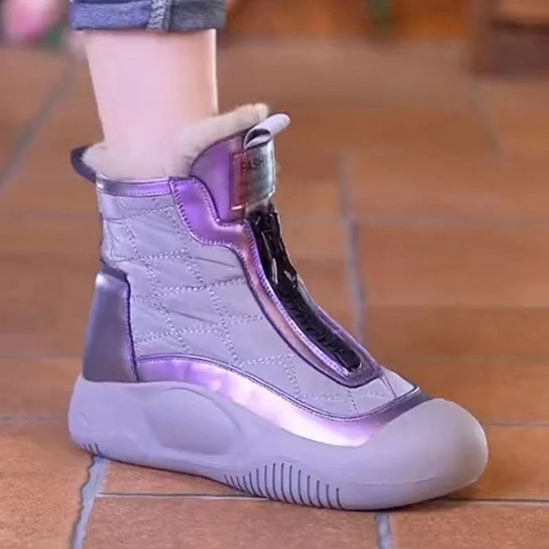 Damen warme Winterboots mit praktischer Reißverschlussöffnung und kuscheligem Innenfutter Heidi Mode