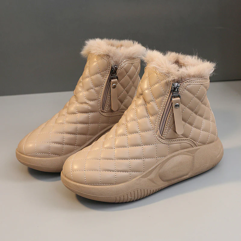 Damen warme Winterstiefel mit modischer Steppung und praktischem Reißverschluss Heidi Mode - Image 7