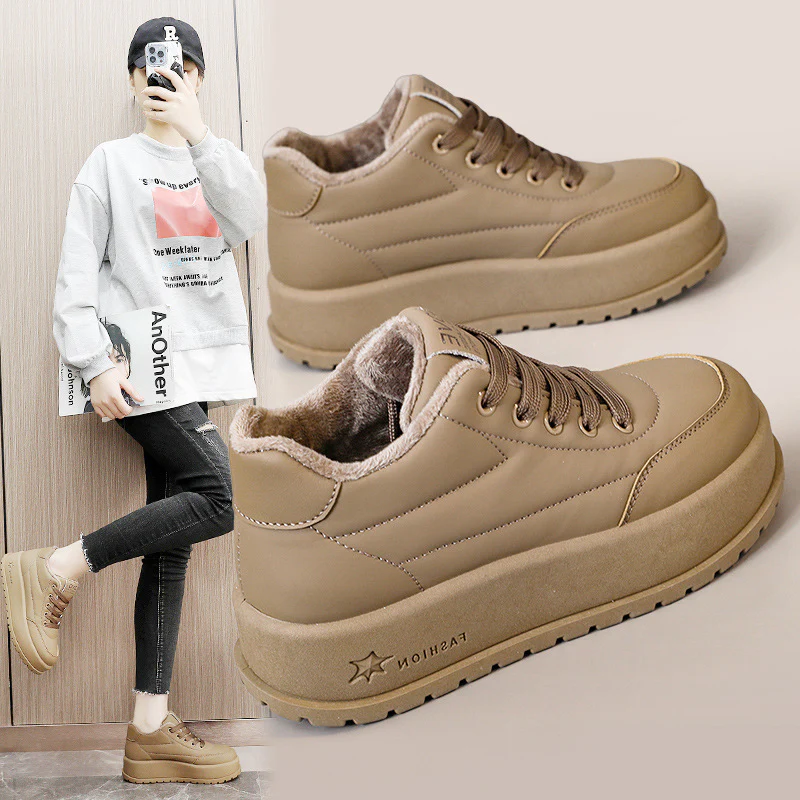 Damen Winterliche High-Top Sneakers mit Fleece-Innenfutter Heidi Mode - Image 2