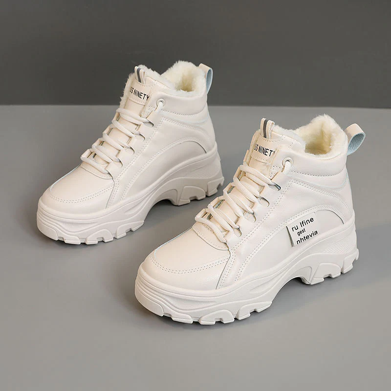 Damen Winterliche High-Top Sneakers mit kuscheligem Innenfutter und rutschfester Sohle Heidi Mode - Image 2